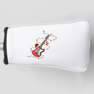Electric Guitar Santa Claus Music Christmas Lover Golf Head Cover