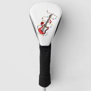 Electric Guitar Santa Claus Music Christmas Lover  Golf Head Cover