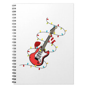 Electric Guitar Santa Claus Music Christmas Lover Notebook