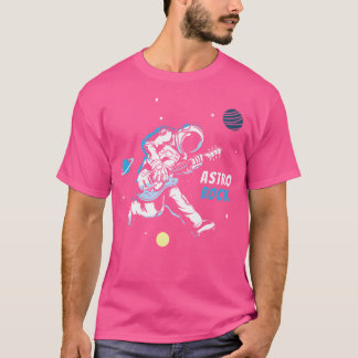 Electric Guitar Spaceman Astronaut Funny Astronomy T-Shirt