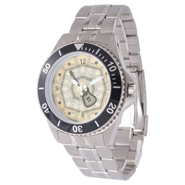 Electric Guitar ~ Strange Musical Design ~ Unique Watch (Angled)