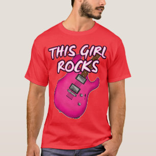 Electric Guitar This Girl Rocks Female Guitarist M T-Shirt