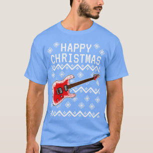 Electric Guitar Ugly Christmas Guitarist Musician T-Shirt