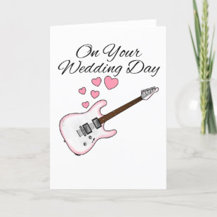 Electric Guitar Wedding Card Guitarist Musician
