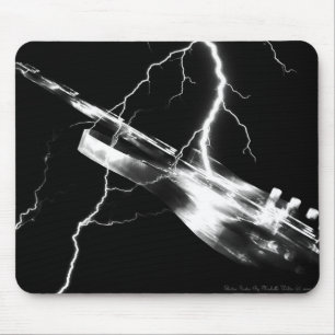 ELECTRIC GUITAR white Mouse Mat