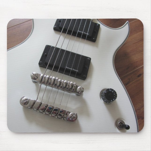 Electric Guitar - White Mouse Mat (Front)