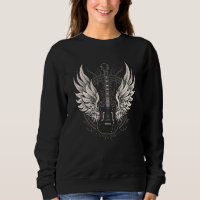 Electric Guitar with Angel Wings Vintage for Mus