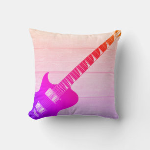 Electric Guitar & Wood Pop Art Cushion