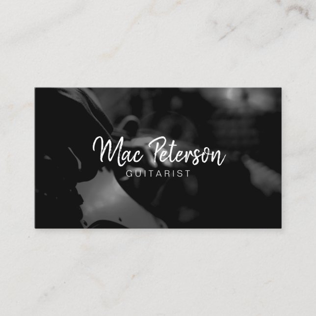 Electric Guitarist Musician Business Card (Front)
