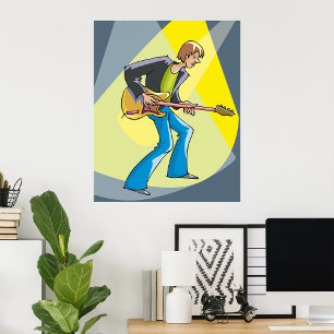 Electric Guitarist Poster