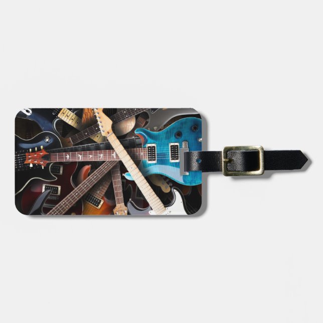 Electric Guitars Concept Luggage Tag (Front Horizontal)