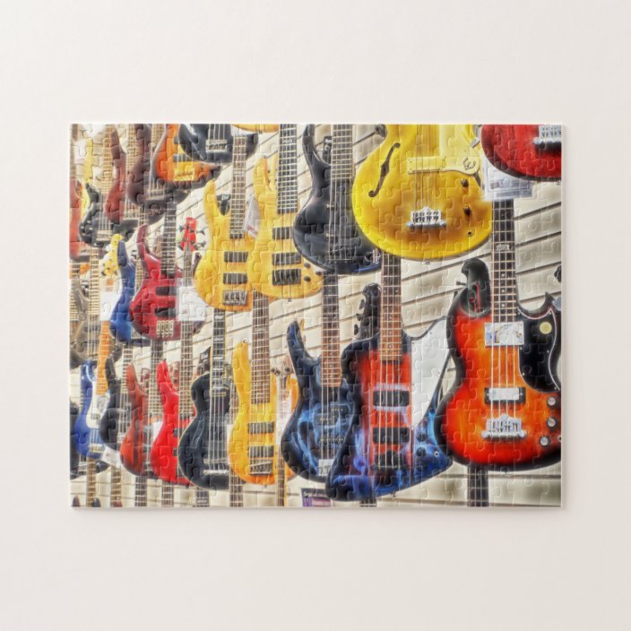 Electric Guitars Jigsaw Puzzle Zazzle.co.uk