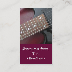 Electric Guitars Sensational Music Business Card