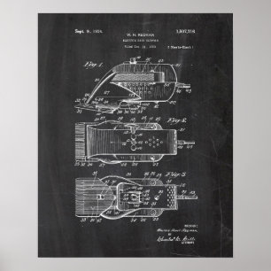 Electric Hair Clipper Patent Poster