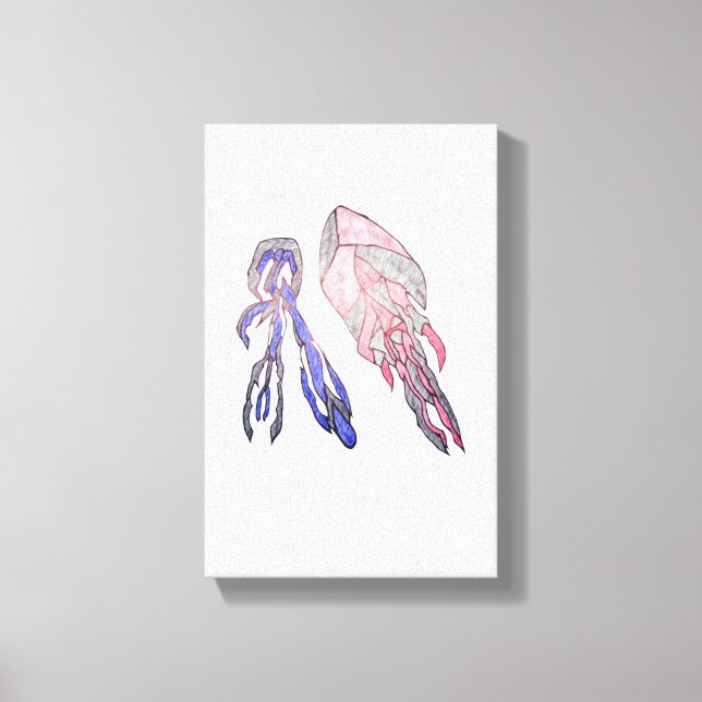 Electric Harmony Colorful Abstract Canvas (Front)