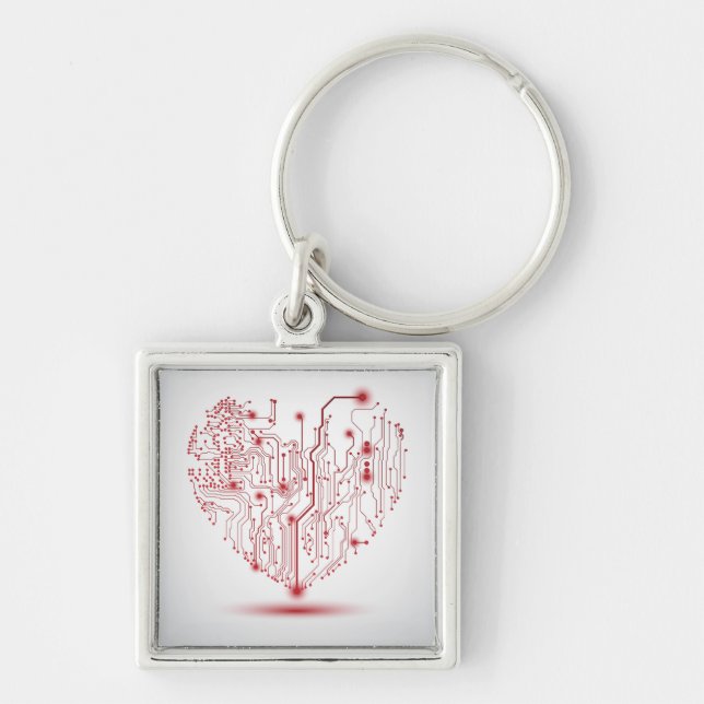 Electric Heart Keychain (Front)