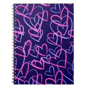 Electric Hearts Glow Notebook