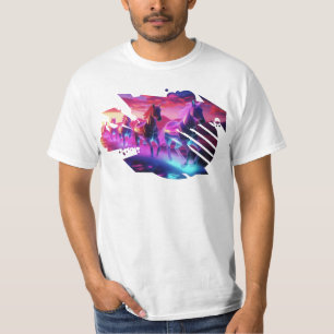 Electric Herd - Synthwave Horses v2 T-Shirt