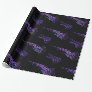 Electric jellyfish wrapping paper
