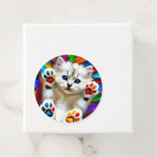 Electric Kitten Paw Portrait Favour Tags