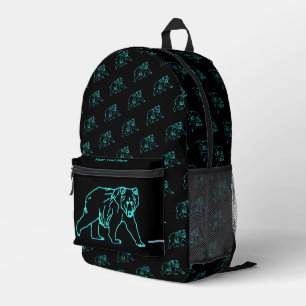 Electric Kodiak Bear Printed Backpack
