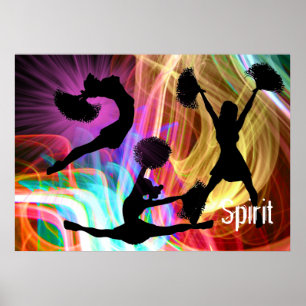 Electric Laser Show Cheerleaders Poster
