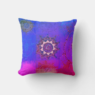 Electric Lentil Mandala Pillow