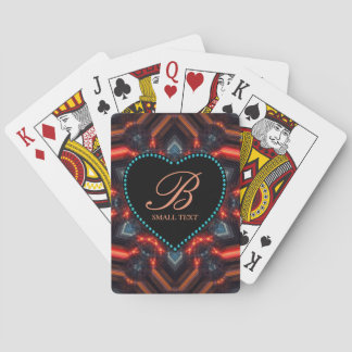 Electric Light Geometry Personalised Heart Cards