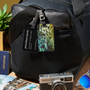 Electric Light Lines Gradient Abstract. Luggage Tag