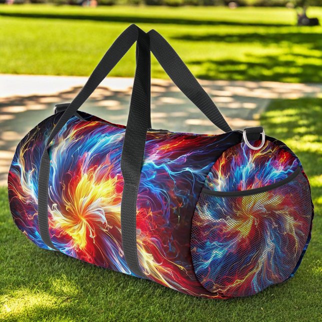 Electric Lightning Bright Colours  Duffle Bag (Creator Uploaded)