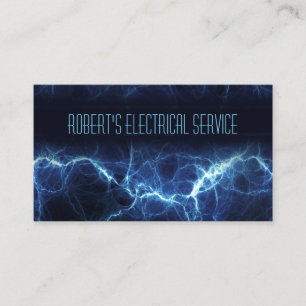 Electric Lightning Electrician Business Card
