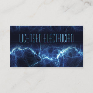 Electric Lightning Electrician_Custom Business Card