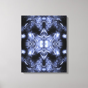 Electric Lightning Mandala Fractal Art Canvas Print