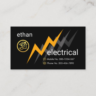 Electric Lightning Powers Letter-e Electrical Business Card