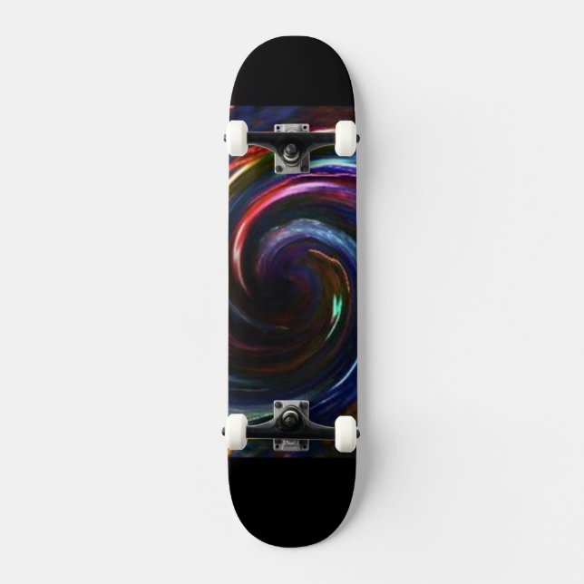 Electric Lights Swirl Skateboard-Design 1 Skateboard (Front)