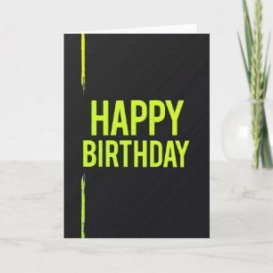 Electric Lime Birthday Card