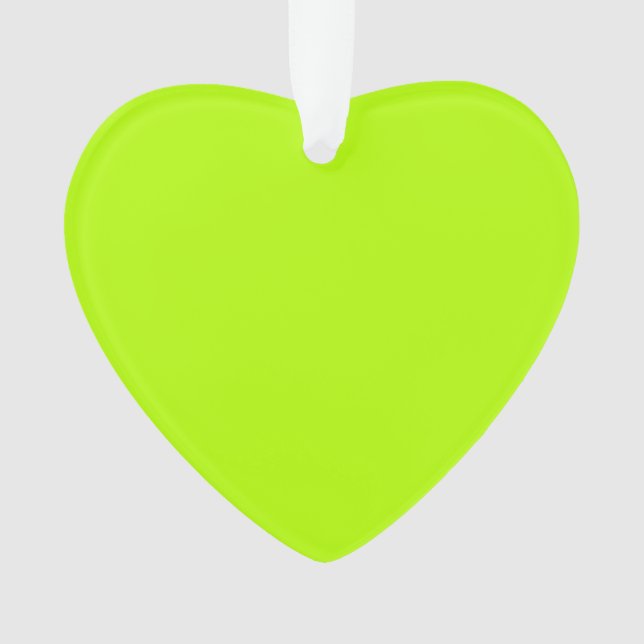 Electric Lime Green Accent Ready to Customize Ornament (Front)