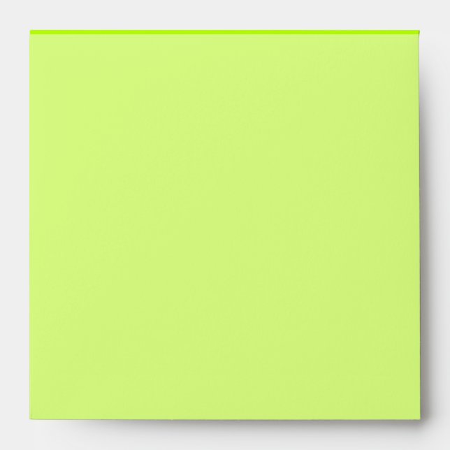 Electric Lime Green Colour Decor Ready to Customis Envelopes (Front)