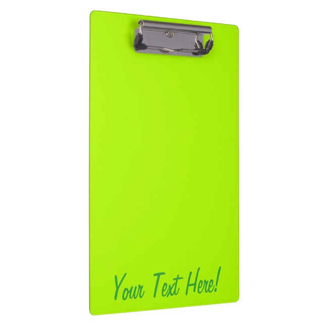 Electric Lime Green Colour Ready to Customise Clipboard (Right)