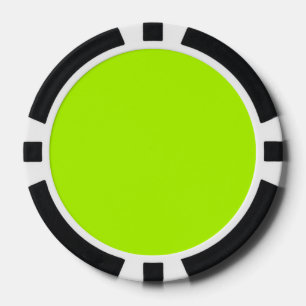 Electric Lime Green Colour Ready to Customise Poker Chips