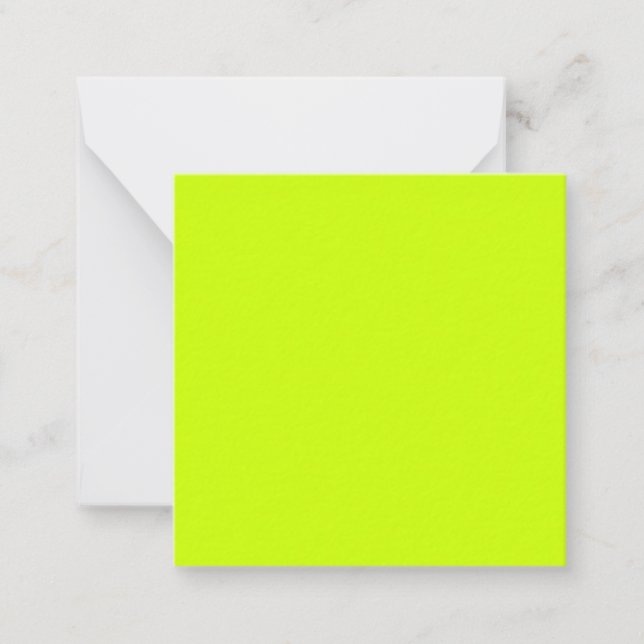 Electric Lime Solid Color Card (Front)