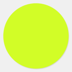 Electric Lime Solid color Classic Round Sticker
