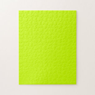 Electric Lime Solid Color Jigsaw Puzzle