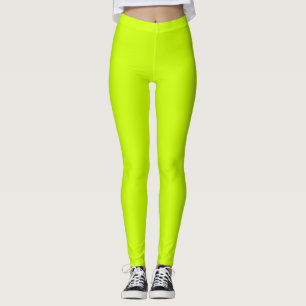 Electric Lime Solid color  Leggings