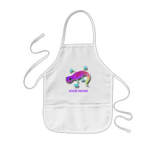 Electric Lizard Paint Smock! Kids Apron