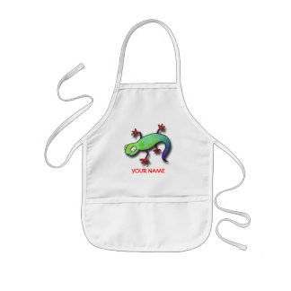 Electric Lizard Paint Smock! Kids Apron