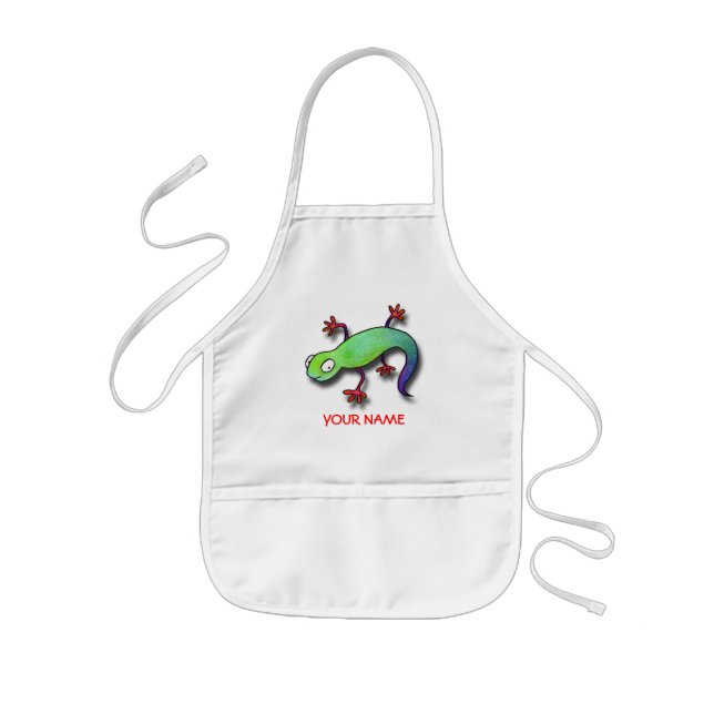 Electric Lizard Paint Smock! Kids Apron (Front)