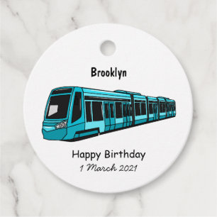 Electric locomotive cartoon illustration favour tags