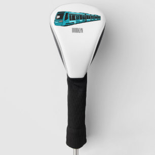 Electric locomotive cartoon illustration golf head cover