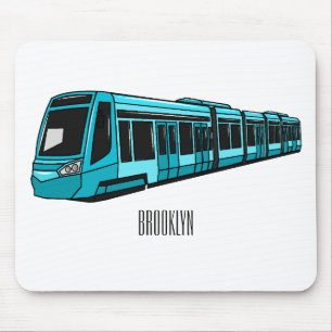 Electric locomotive cartoon illustration mouse mat
